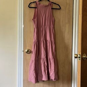 Midi summer dress open back small